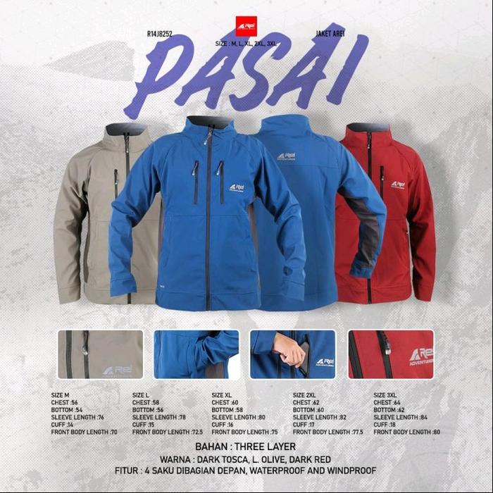 Jaket Gunung Pria Rei Waterproof Pasai Arei Outdoorgear