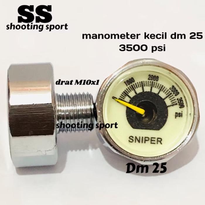 Manometer kecil Dm 25 3500 psi,Manometer Pcp 3500 Menyala dalam gelap 100% Import