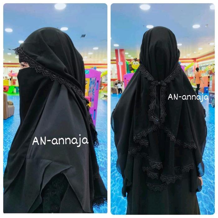 niqab yaman full renda butterfly kancing sanghai