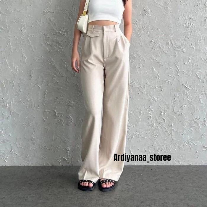 ORO PANTS - Loose Pants Trouser Wanita - Celana Anti Kusut - Celana Kulot Wanita - celana kulot wani