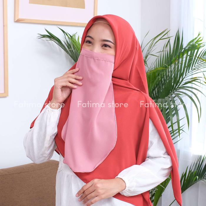 ZLH Cadar Karet - Cadar Wolfis Premium Double Layer Adem Anti Pusing / Niqab Niqob Tali Wanita 1 Lay