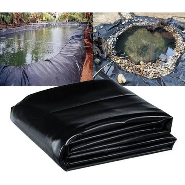 HDPE geomembrane lebar 4 Meter tebal 300 micron plastik kolam lele terpal kolam koi kolam terpal