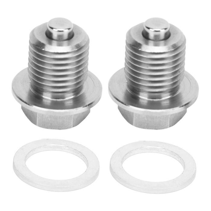 Magnetic Oil Drain Plug Car Oil Drain Plug Stainless Steel 1 Pair for