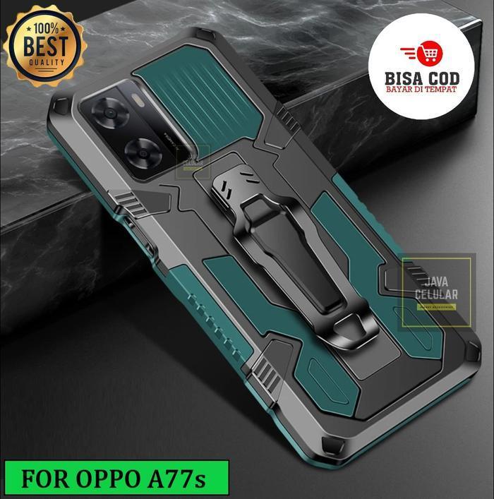 Casing Hp Untuk Oppo A77S Shockproof Kickstand Clip Case Rugged Armor Hybrid Hard Thin Cover Hard Ca