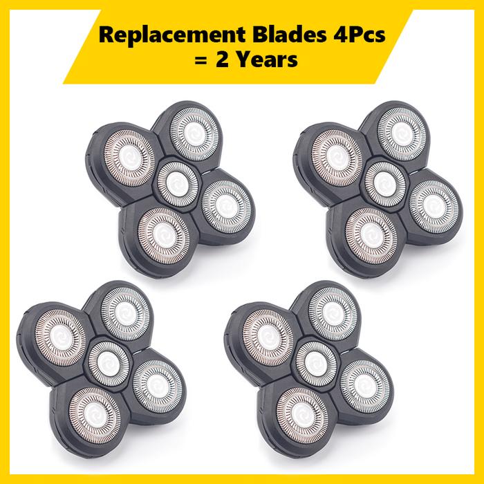 4PCS Replacement Shaver Head Electric Shaver 5D Independently 5