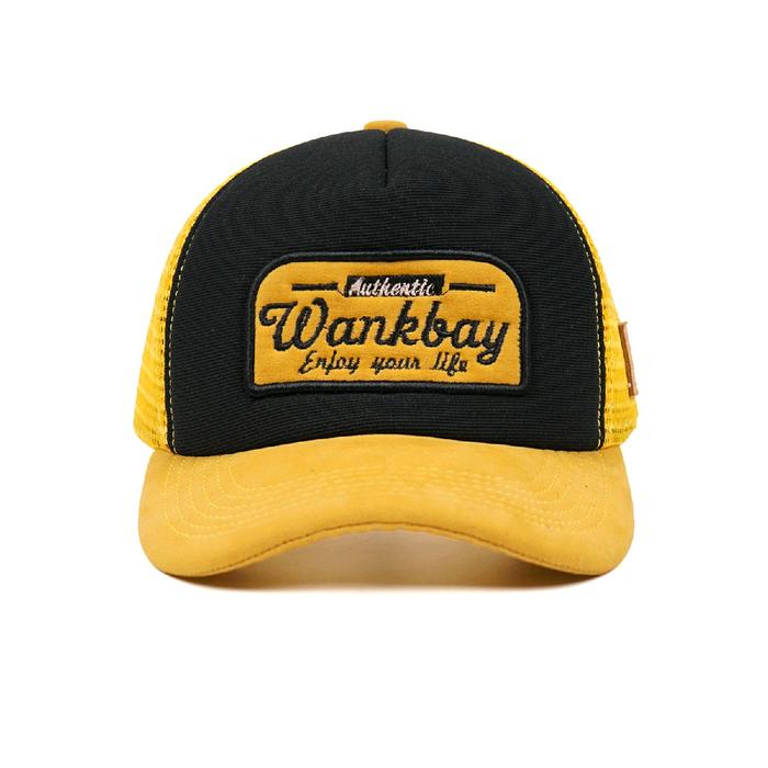 Wankbay Topi Trucker Distro Cotton Suede Premium Bumble Black Dewasa