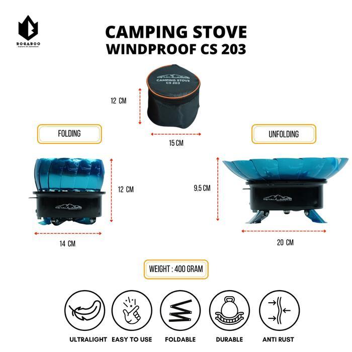 Eiger - BISA COD Kompor Mawar Windproff Dhaulagiri DH-203 - Kompor Camping Anti Angin Outdoor - Camp