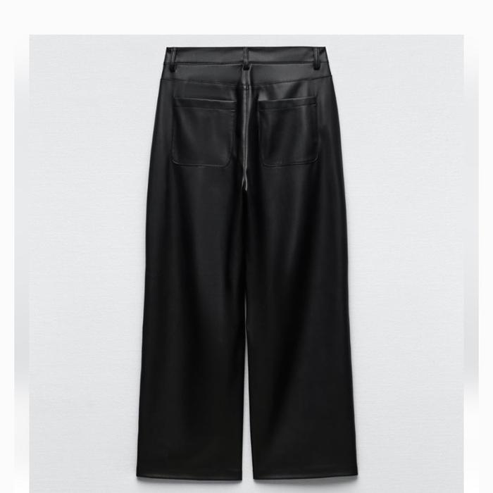 celana women leather faux zara