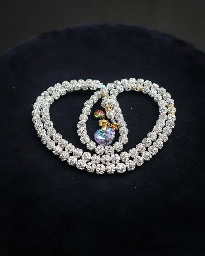 Tasbih Ronde Kristal Swarovski Cantik Putih Kualitas Original Premium
