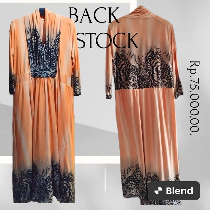 Dres wanita - Korean style - Motif Bulu macan - Bunga - All Size