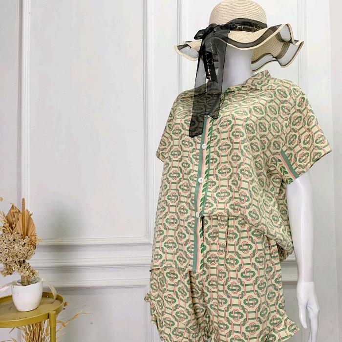 ZEA Oneset Setelan Wanita Pendek Baju & Celana Kulot Busui Friendly