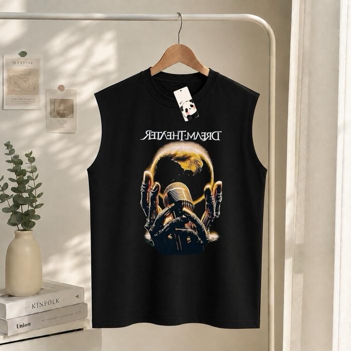DREAM THEATER KAOS LENGAN PENDEK SINGLET BAHAN KATUN ADEM PRIA WANITA DEWASA Distro Baju Sablon