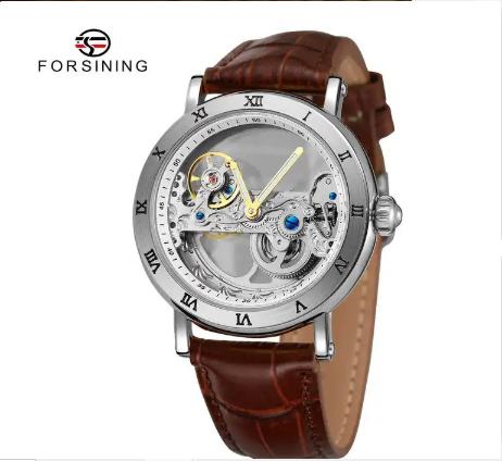 FORSINING Jam Tangan Pria Model Dua Sisi Automatic Transparan