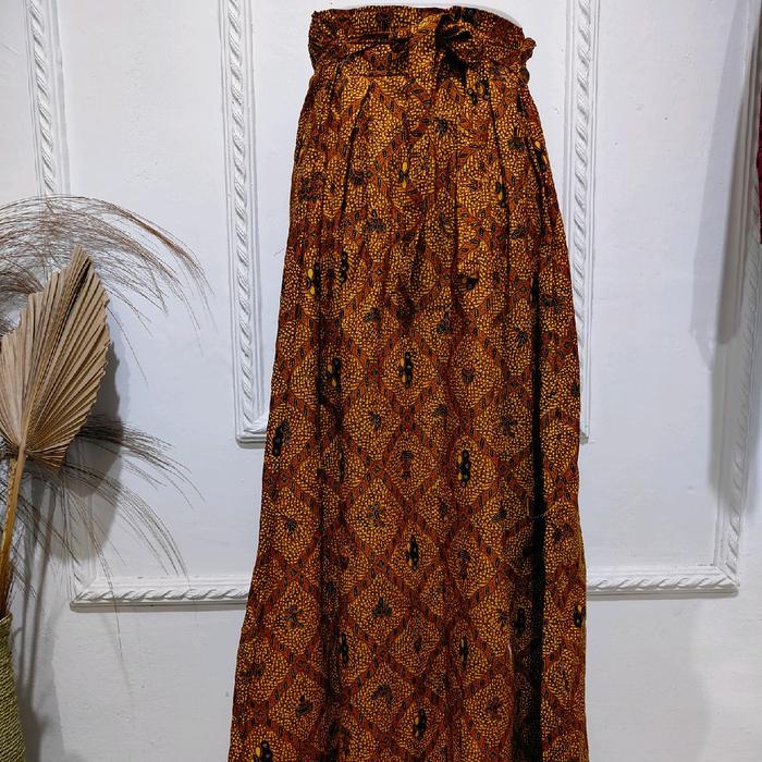 Rok Klok Semi Umbrella Motif Batif Bahan Katun Jarik