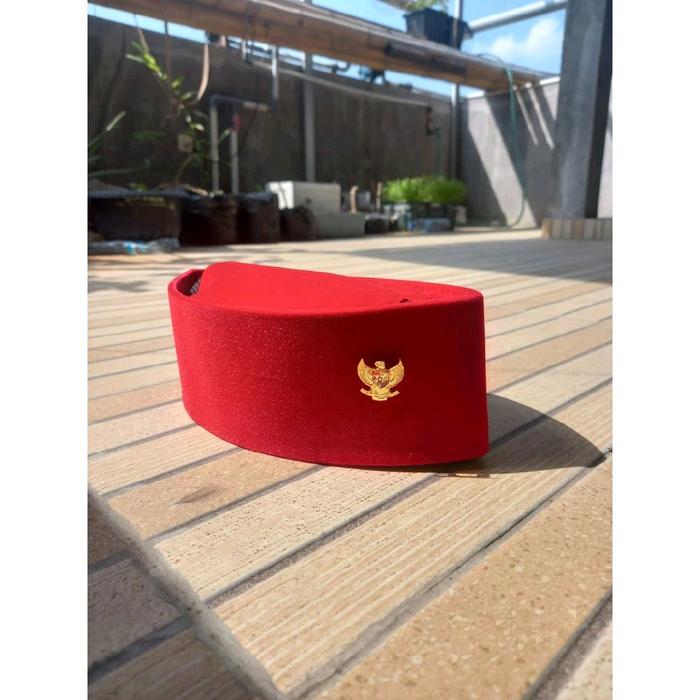 Songkok Pin Garuda Kopiah Peci Ukuran Anak Sampai Dewasa Warna Merah Hitam Biru Ungu Maroon Hijau
