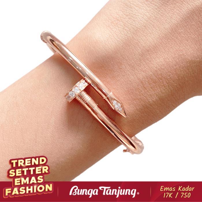 Gelang Fashion Paku - Emas 17K - Bunga Tanjung Gold