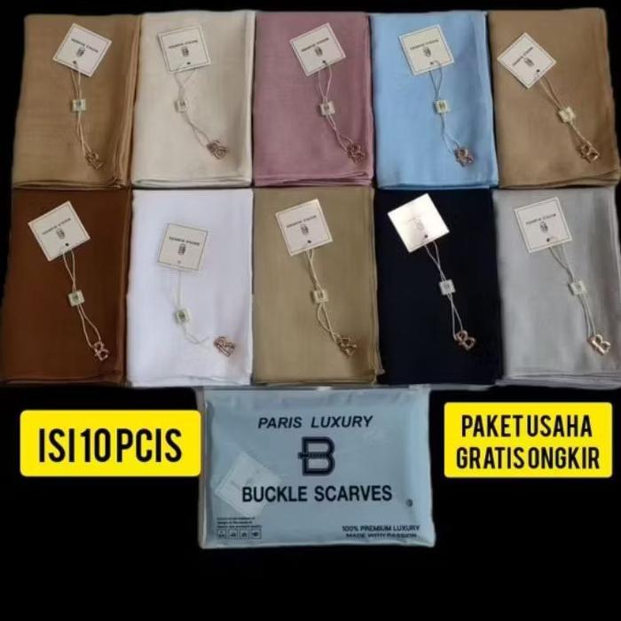 Hijab Segiempat Buckle Scarves Paris Luxury Hijab Buckle Paris Luxury Premium