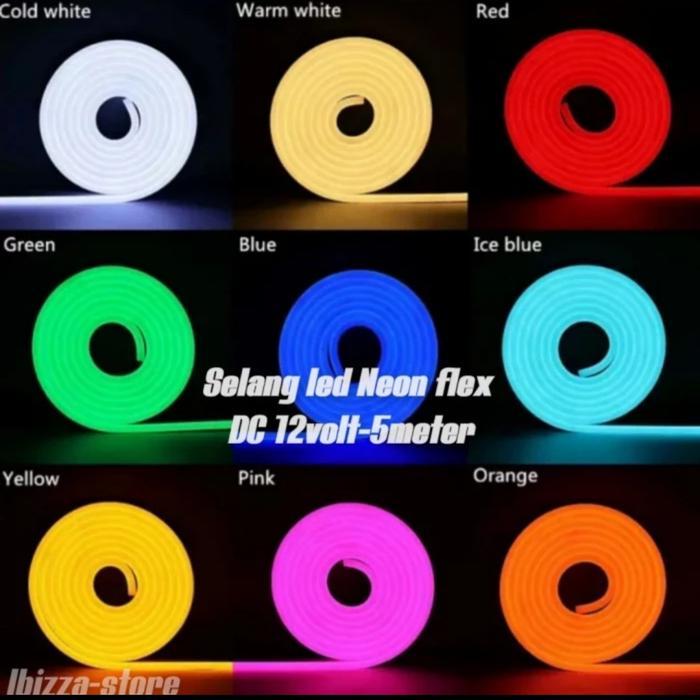 NEON FLEX LAMPU LED SELANG 5 METER DC 12V