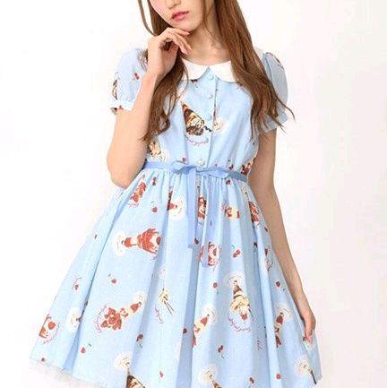 ANK ROUGE dress kawai ice cream print cosplay jepang