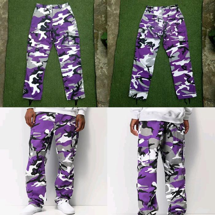 Rothco Trousers BDU Violet Camo Camouflage Cargo Long Pants Celana Panjang Army Military Militer Woo