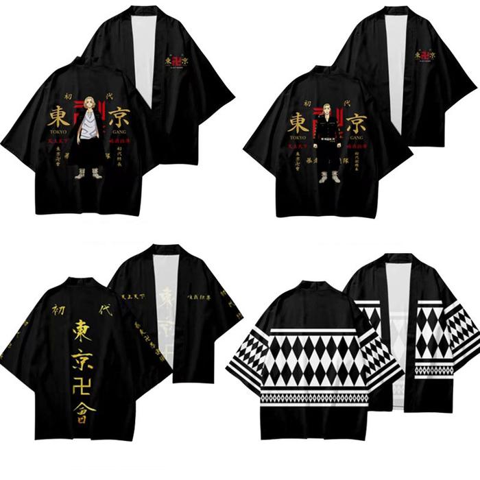 Tokyo Avengers Cosplay T-shirt Cloak of Draken Manji Gang for Summer