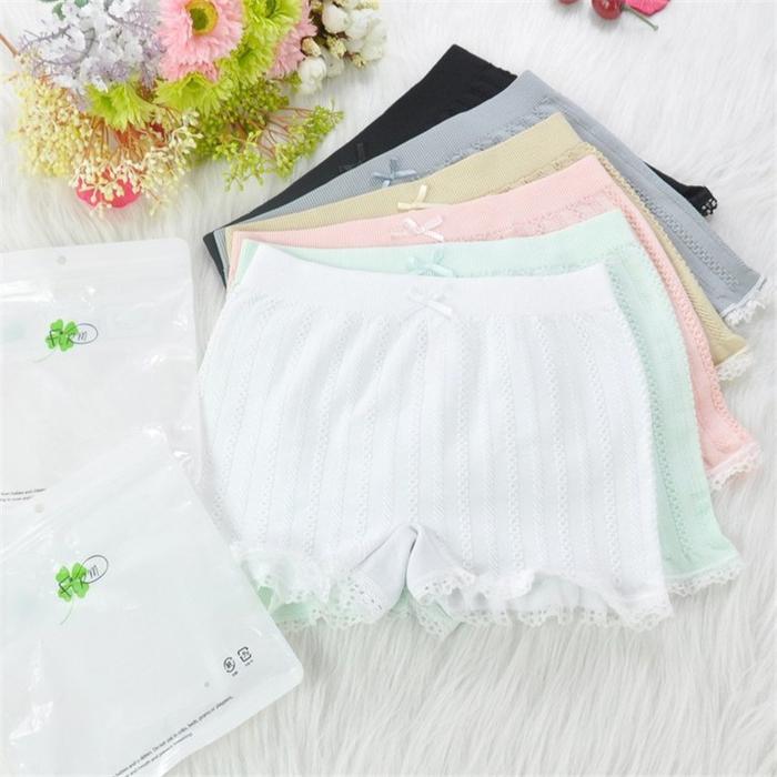 JJCollection Celana Dalam Wanita Model Boyshort Motif Polos With Renda 008