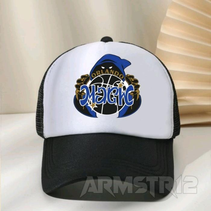 ARMSTR12 - TOPI TRUCKER TOPI JARING TOPI LOGO ORLANDO MAGIC KEREN BISA COD