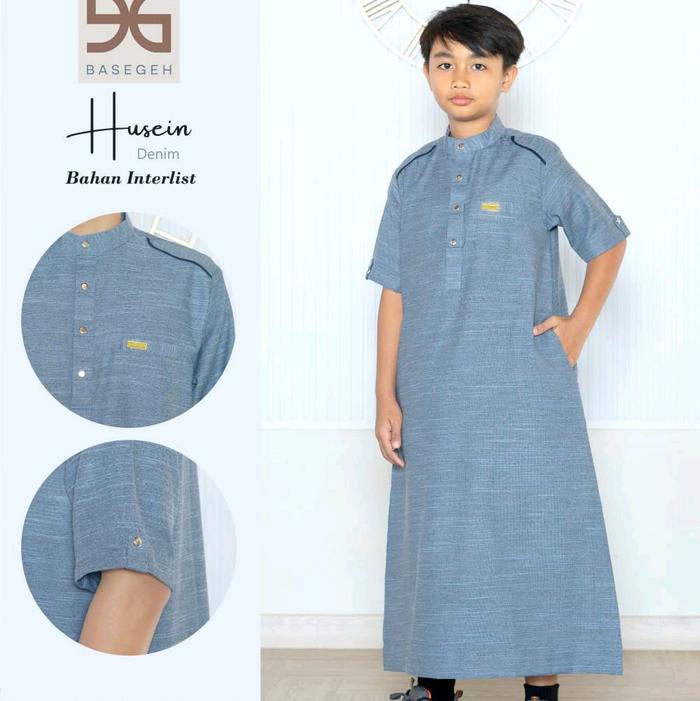 ReenaLuxury BASEGEH JUBAH HUSEIN Jubah Anak dan Dewasa - Bahan Interlist