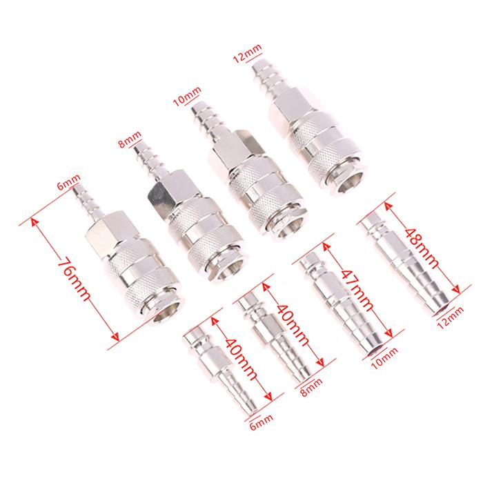 6mm 8mm 10mm 12mm OD Hose Barb Hose Pneumatic Quick Coupling