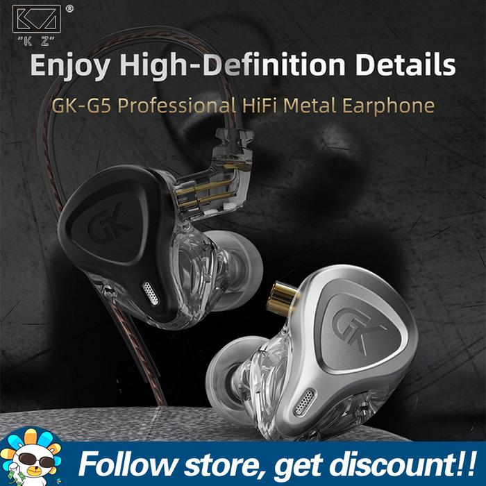 KZ G5 Earphone Berkabel, Headphone Gaming Olahraga Bass Teknologi