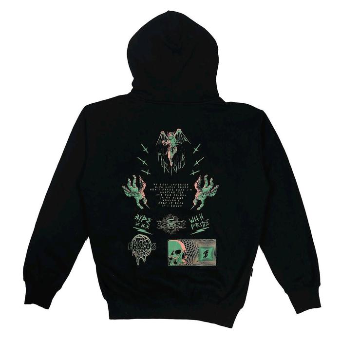 Jacket FURIOUS // ZHD/EVIL.BK, jaket pria murah, zipper, hoodie Fleece Hitam Lembut Nyaman Sweater