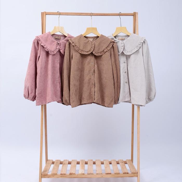 Kimiso Collar Blouse corduroy Santai