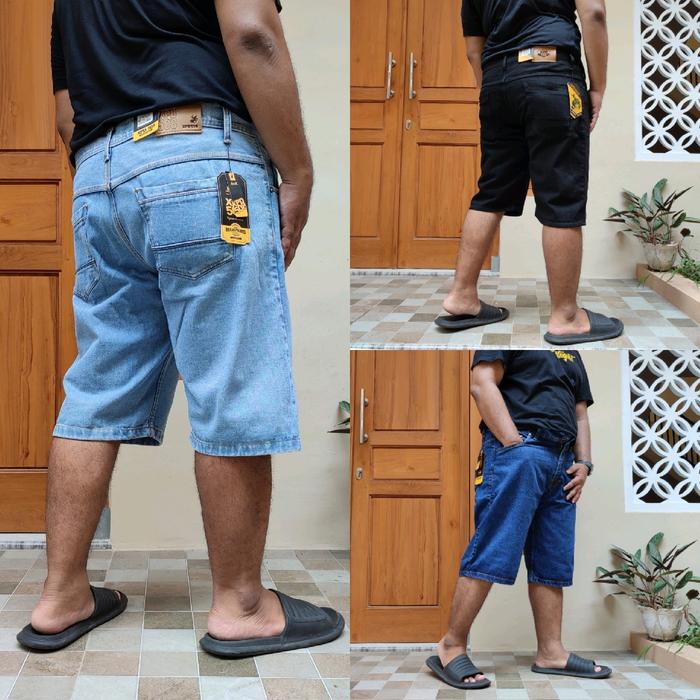 Celana Jumbo Jeans Pendek Pria Tebal XPD 508 Denim Dewasa  Distro