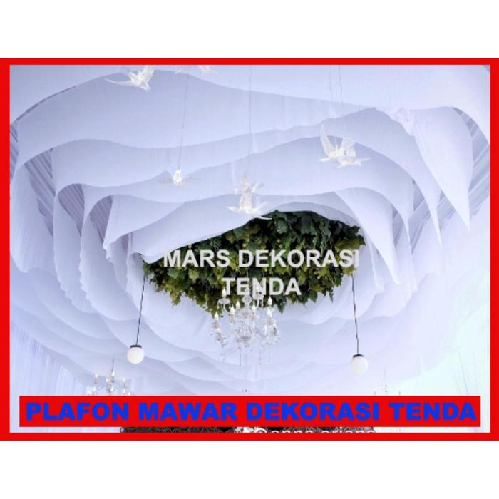 Safitiri Plafon Mawar Dekorasi Tenda, Plafon Gunungan Dekorasi Tenda, Kain Abutay.