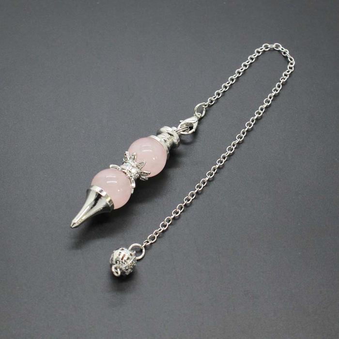 Crystal Round Stone Beads Pendulums For Dowsing Divination Natural Healing Crystals Quartz Reiki Aga