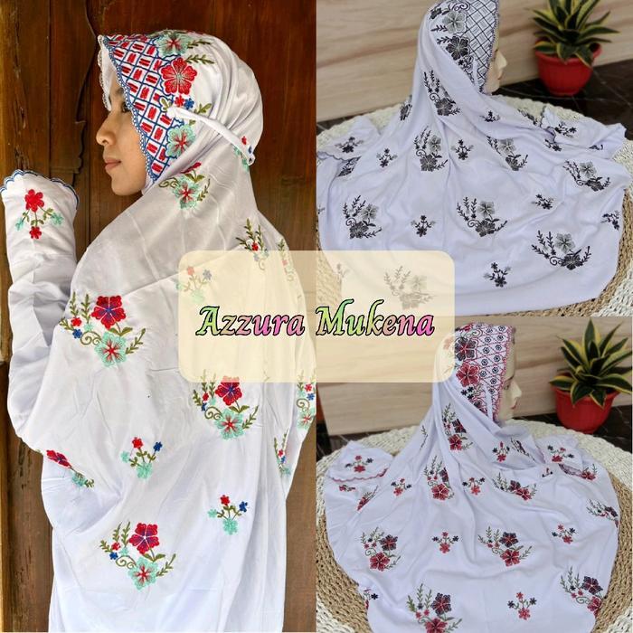 MUKENA TERUSAN BORDIR MOTIF TABUR FLAMBOYAN