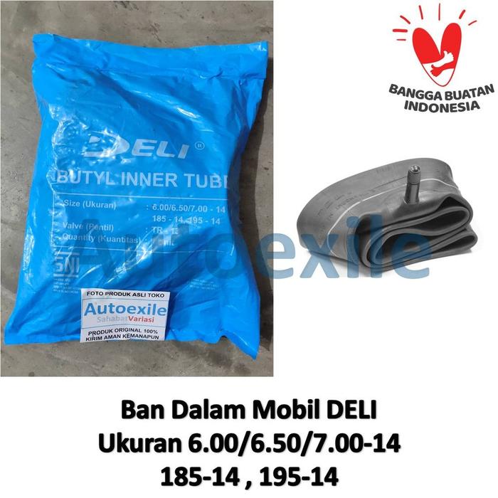 PROMO Ban Dalam Mobil merk DELI Ring 14 R14 Untuk Ban Luar 6.00 / 6.50 / 7.00 - 14 185-14 195-14 600
