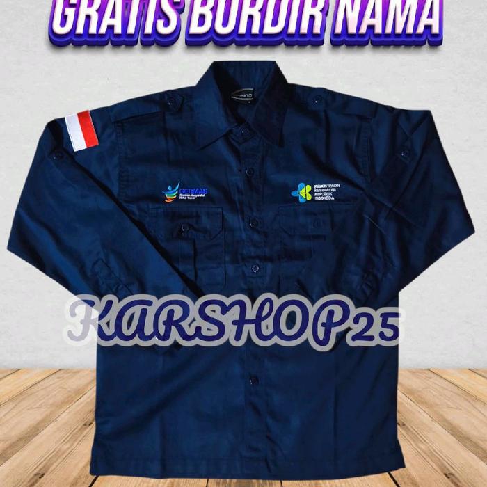 KEMEJA KEMENKES LENGAN PANJANG TERBARU SERAGAM KEMENKES SERAGAM GERMAS KEMEJA GERMAS KEMEJA KERJA GE