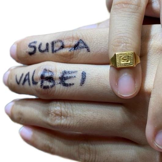 Cincin bayi stempel stelan inisial /ukir mesin