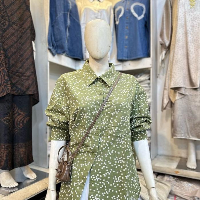 ATASAN KEMEJA MOTIF BUNGA KECIL