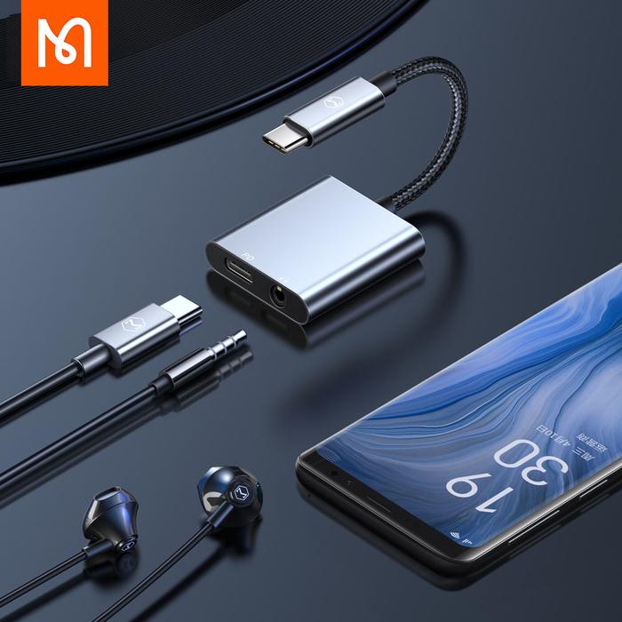 Mcdodo 60W PD USB C to 3.5mm+Type-C Headphone Audio Adapter DAC