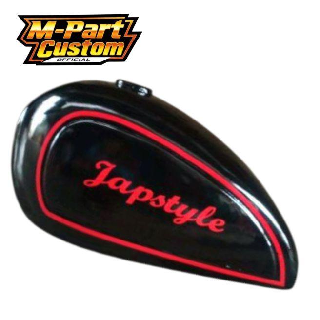 TANGKI MOTOR [GM] Tangki Japstyle Motor Custom Hitam Istimewa 1.2-1.5mm MOTOR CUSTOM