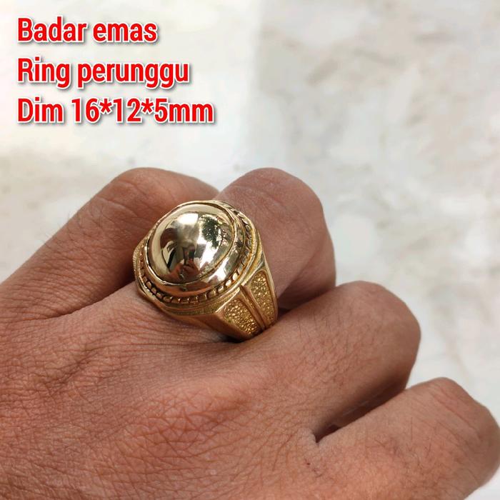 CINCIN PRIA BADAR EMAS KURSANI RING PERUNGGU