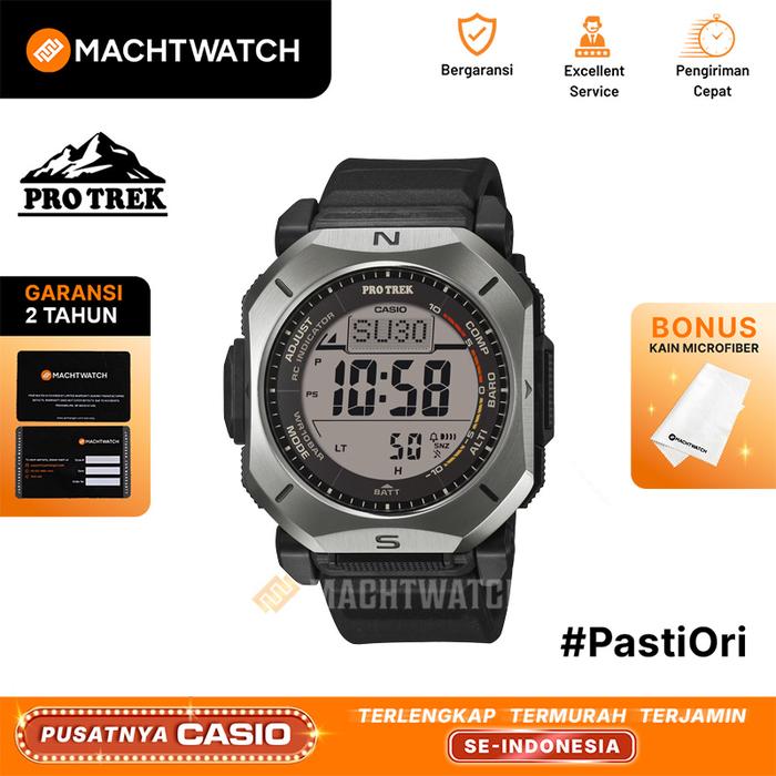 Jam Tangan Pria Casio Pro Trek PRW-69Y-1JF Duplex LCD Digital Dura Soft CNF Rubber Band (JDM) [Macht