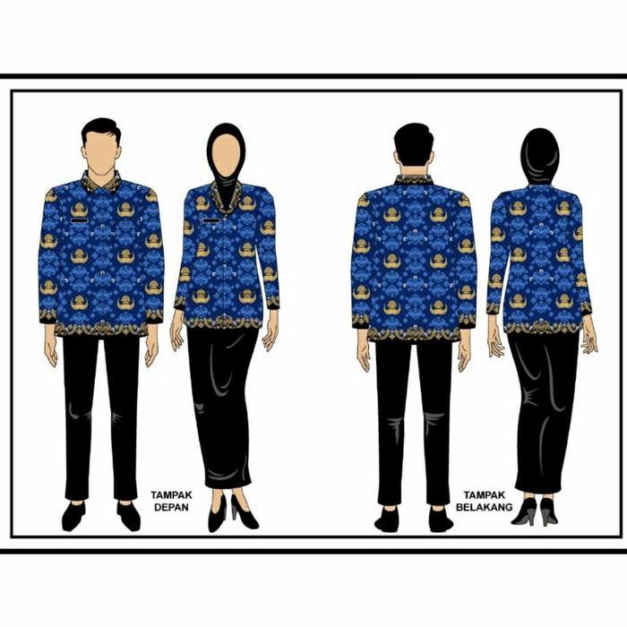 Kain Batik Seragam Korpri Katun C50S Terbaru 2022 (2 Atau 2,5 Meter) Promo !