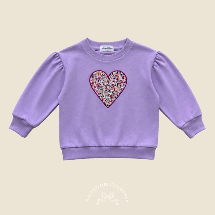 NALURI - LOVE SWEATSHIRT LILAC