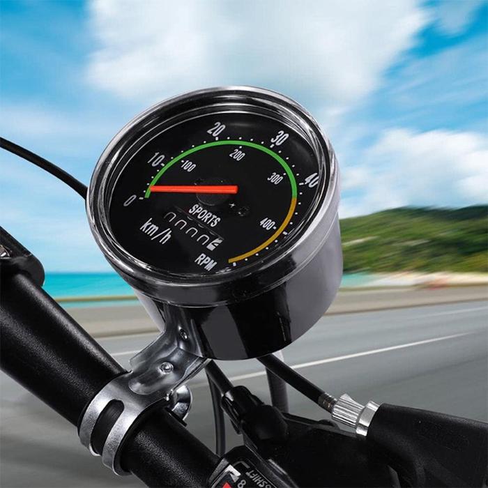 Sepeda Sepeda RPM Tahan Air Speedometer Analog Mekanis