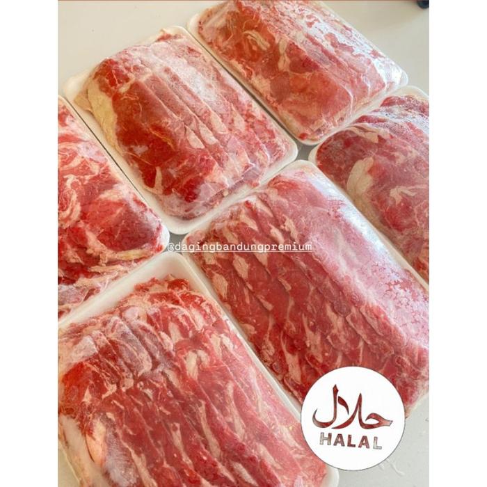 US Beef Slice No Trim 500gr Halal BBQ
