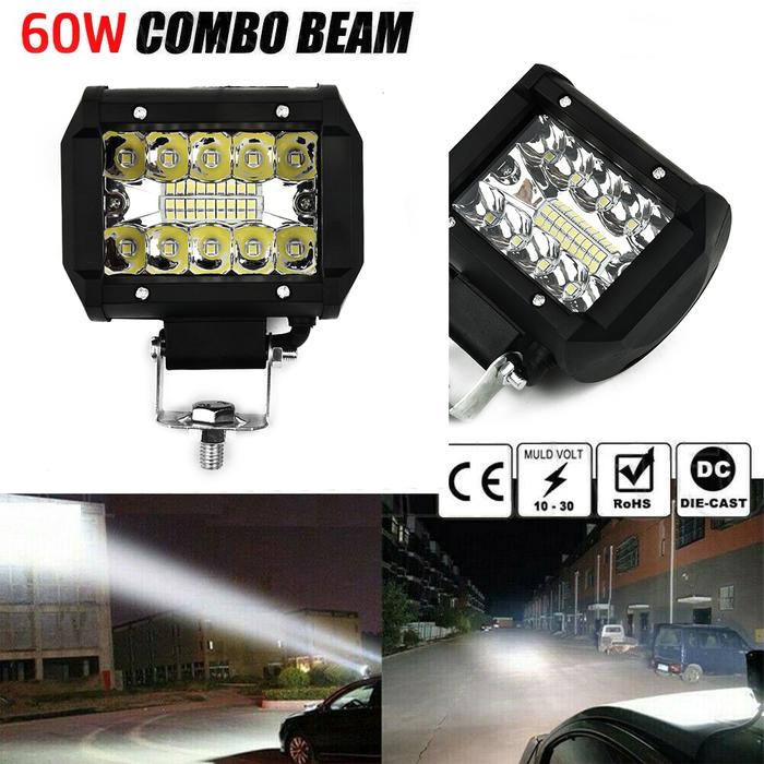 60W Triple Row LED Work Light High Quality 4Inch LED Work Light Bar