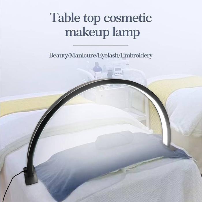 Professional LED Lampu Facial Eyelash Extension Table Half Moon Light Lampu Meja Nail Art Bisa 3 War